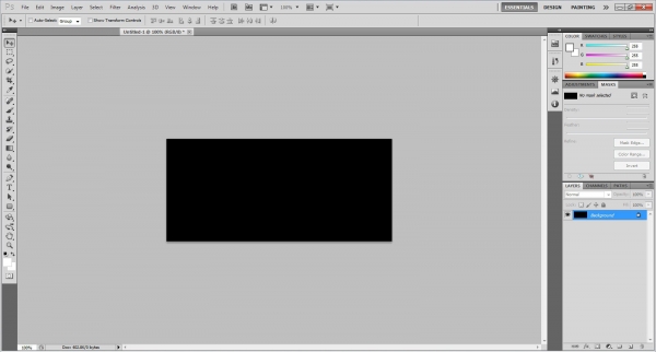 Creation of glass button: Step 1